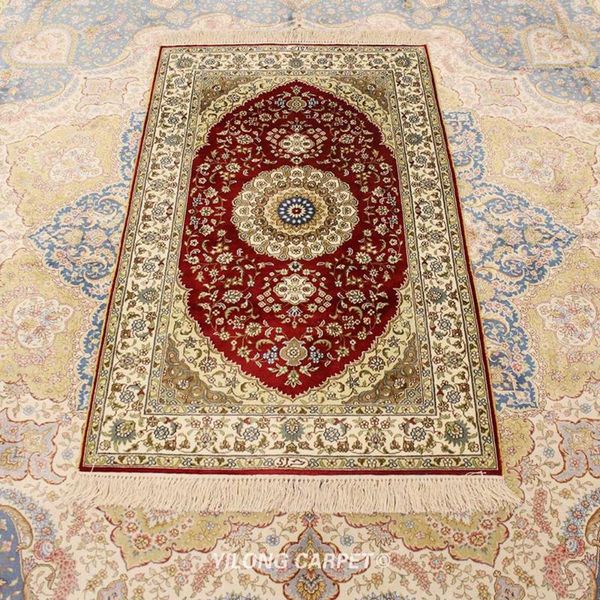 2.5'x4' red handknotted silk carpet family interior oriental rug (yxr159b) carpets
2.5'x4' red handknotted silk carpet family interior oriental rug (yxr159b) carpets