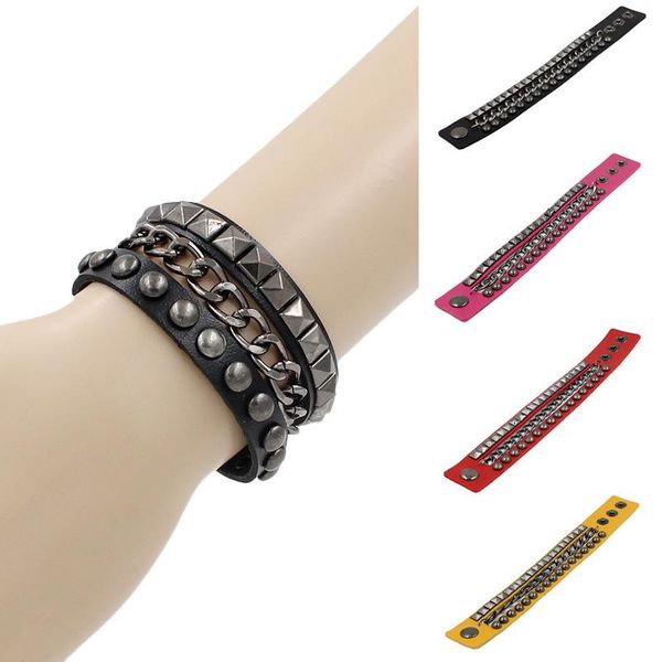 bangle square round rivet bracelet non-mainstream iron chain multi-layer, Black
bangle square round rivet bracelet non-mainstream iron chain multi-layer, Black