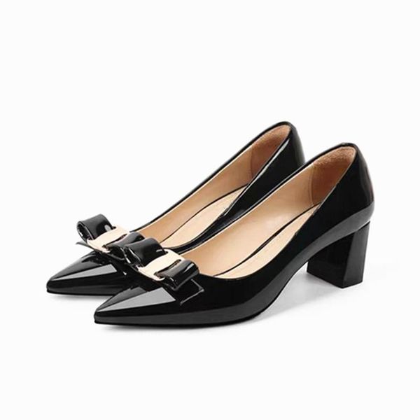 dress shoes fashion patent leather pointed toe bow thick heel women's classic brand high heels ladies black wedding pumps
dress shoes fashion patent leather pointed toe bow thick heel women's classic brand high heels ladies black wedding pumps