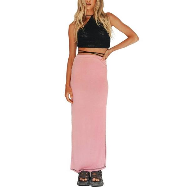 skirts women casual close-fitting long skirt pink elastic high waist slit s/ m/ l/ xl, Black
skirts women casual close-fitting long skirt pink elastic high waist slit s/ m/ l/ xl, Black