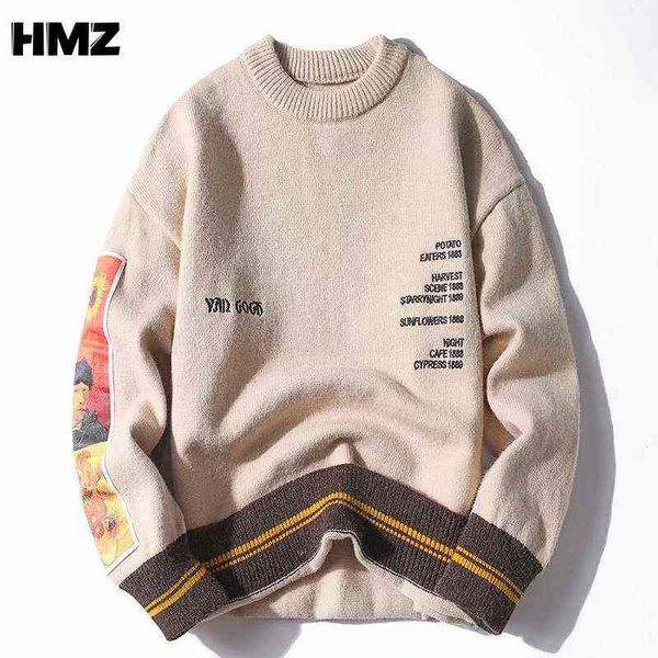 hmz van gogh sleeve patchwork pullover knit sweater mens hip hop embroidery pullover crewneck knitwear sweaters streetwear 211221, White;black
hmz van gogh sleeve patchwork pullover knit sweater mens hip hop embroidery pullover crewneck knitwear sweaters streetwear 211221, White;black
