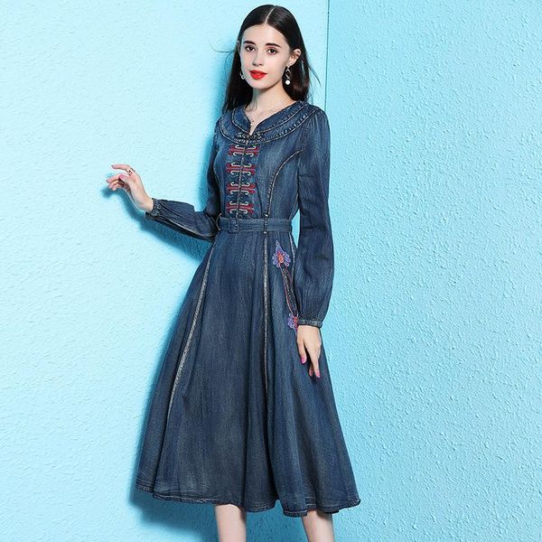 casual dresses national style denim dress spring 2021 long sleeve waist slimming embroidery cowboy a-line women nw18c2888, Black;gray
casual dresses national style denim dress spring 2021 long sleeve waist slimming embroidery cowboy a-line women nw18c2888, Black;gray
