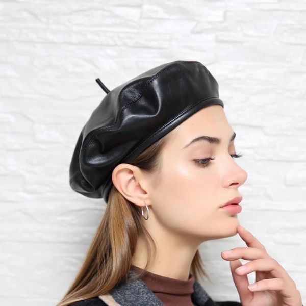 europe/america fashion genuine leather beret caps women female retro black 54-59 cm fitted painter hat mujer streetwear beanie berets, Blue;gray
europe/america fashion genuine leather beret caps women female retro black 54-59 cm fitted painter hat mujer streetwear beanie berets, Blue;gray