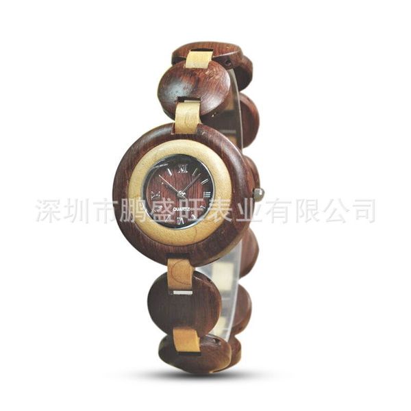 leisure fashion series natural red sandalwood maple women's high-end quartz bracelet wooden watch, Slivery;brown
leisure fashion series natural red sandalwood maple women's high-end quartz bracelet wooden watch, Slivery;brown