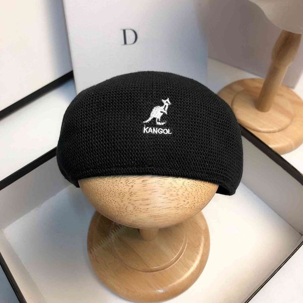 designer embroidered kangaroo forward hat, versatile and breathable beret in autumn, Blue;gray
designer embroidered kangaroo forward hat, versatile and breathable beret in autumn, Blue;gray