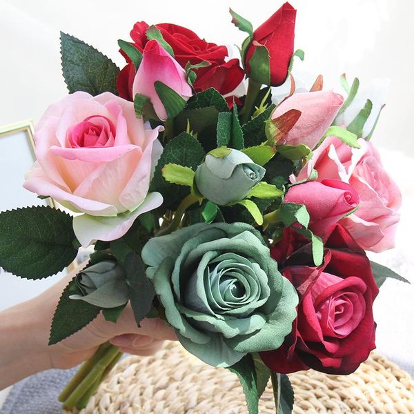decorative flowers & wreaths 3heads artificial long stem wedding decoration silk rose fake plastic branches with leaves home el decor
decorative flowers & wreaths 3heads artificial long stem wedding decoration silk rose fake plastic branches with leaves home el decor