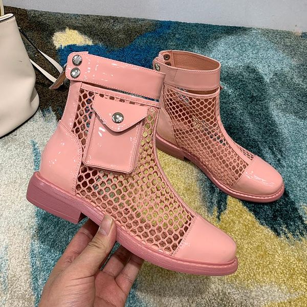 boots woman round toe chaussures femmes zipper short booties hallow out women summer botas chic ankle candy color, Black
boots woman round toe chaussures femmes zipper short booties hallow out women summer botas chic ankle candy color, Black