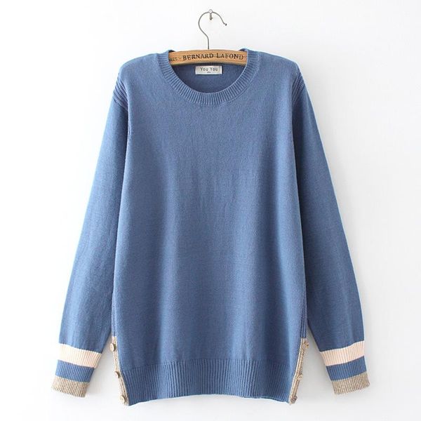 plus size t-shirt women sweaters o neck jumper autumn winter loose knitwear hem wooden buttons knitted pullover /4xl, Black
plus size t-shirt women sweaters o neck jumper autumn winter loose knitwear hem wooden buttons knitted pullover /4xl, Black