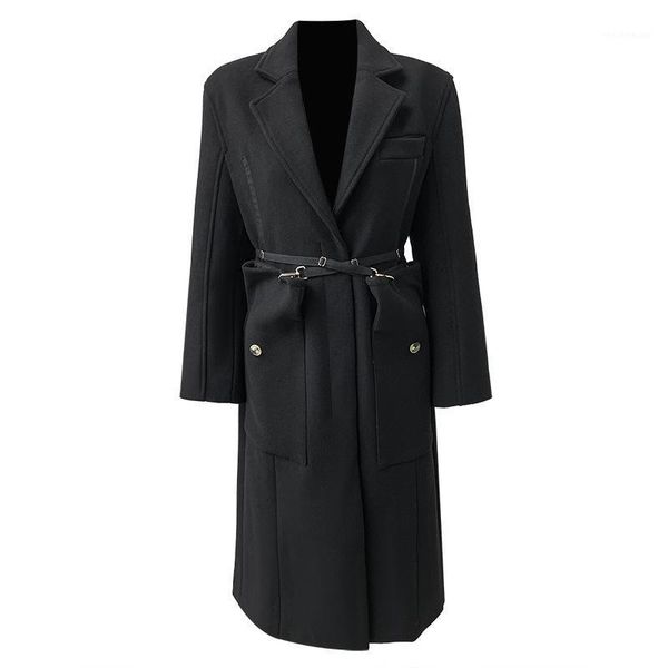 women's wool & blends yuerwang women woolen coat bandage patchwork black long coats for winter vintage casual overcoat 2021 fashion
women's wool & blends yuerwang women woolen coat bandage patchwork black long coats for winter vintage casual overcoat 2021 fashion