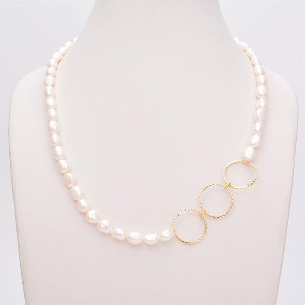 chains sl oksana 14k gold simple circle natural baroque trendy fine pendant necklace fashion pearl jewelry for women accessories gift, Silver
chains sl oksana 14k gold simple circle natural baroque trendy fine pendant necklace fashion pearl jewelry for women accessories gift, Silver