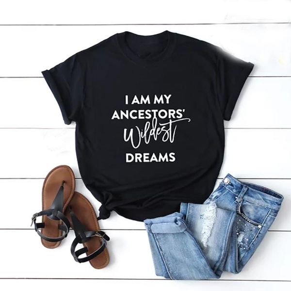 women's t-shirt tshirt summer women t shirt i am my ancestors wildest dreams funny shirts fashion ladies plus size tee, White
women's t-shirt tshirt summer women t shirt i am my ancestors wildest dreams funny shirts fashion ladies plus size tee, White