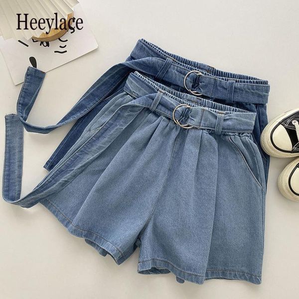women's shorts blue jeans women 2021 summer korean style elastic waist casual loose sashes denim ladies bottoms, White;black
women's shorts blue jeans women 2021 summer korean style elastic waist casual loose sashes denim ladies bottoms, White;black