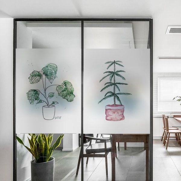 window stickers 120cm potted plants privacy film frosted glass stained static cling for home bathroo
window stickers 120cm potted plants privacy film frosted glass stained static cling for home bathroo