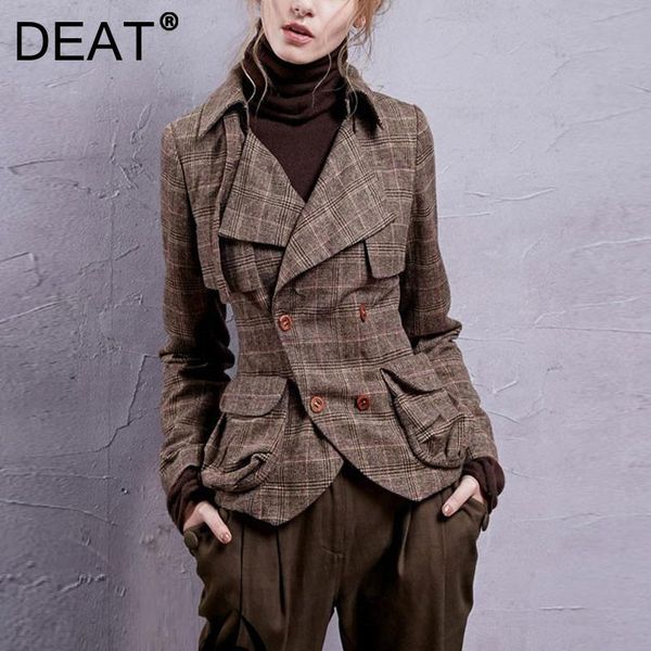 women's suits & blazers deat 2021 spring autumn fashion casual long sleeve waist lapel show thin tweed short coat blazer women sk643, White;black
women's suits & blazers deat 2021 spring autumn fashion casual long sleeve waist lapel show thin tweed short coat blazer women sk643, White;black