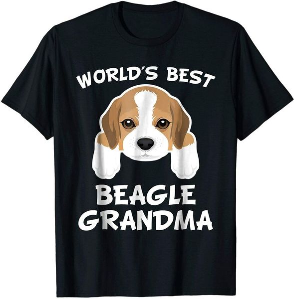 world's beagle grandma dog granddog t-shirt size m-5xl, White;black