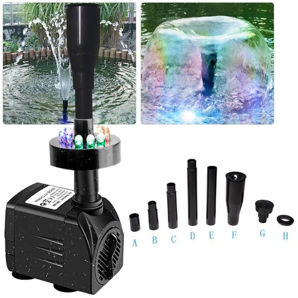 fountain pump with led lights 220gph 15w submersible water 63" high lift for aquarium fish tank pond hydroponic garden decorations
fountain pump with led lights 220gph 15w submersible water 63" high lift for aquarium fish tank pond hydroponic garden decorations