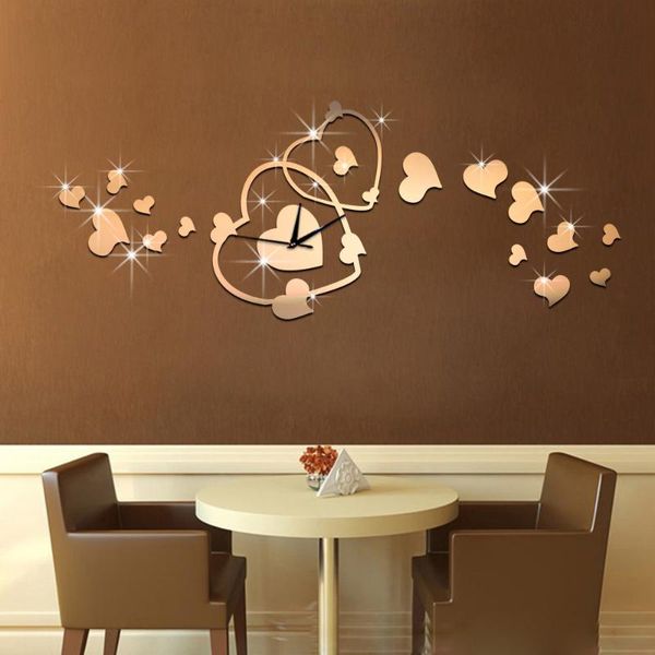 wall clocks funlife heart hanging bell mirror clock european face quartz diy decorated wc 1153
wall clocks funlife heart hanging bell mirror clock european face quartz diy decorated wc 1153
