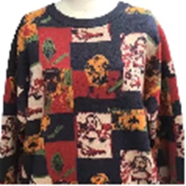 vintage autumn winter painting pullover women sweater long sleeve clothes, White;black
vintage autumn winter painting pullover women sweater long sleeve clothes, White;black