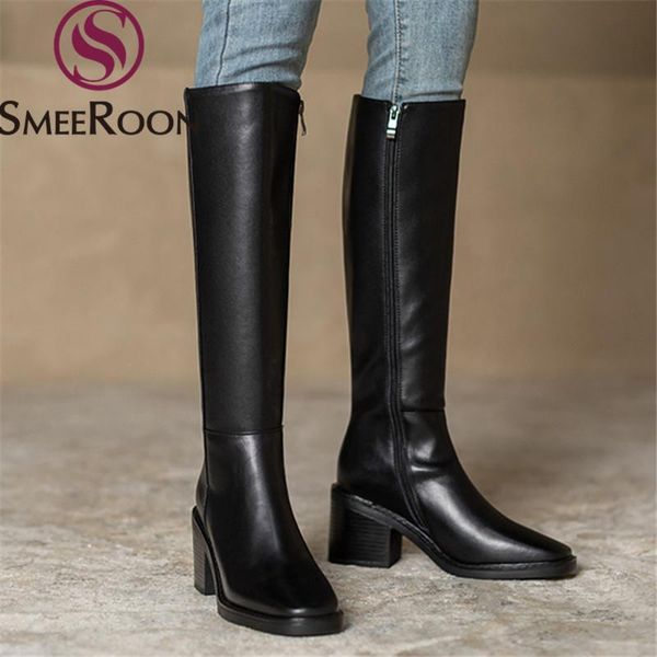 boots smeeroon 2021 genuine leather thick heels square toe winter black color knee high women 1oyb
boots smeeroon 2021 genuine leather thick heels square toe winter black color knee high women 1oyb