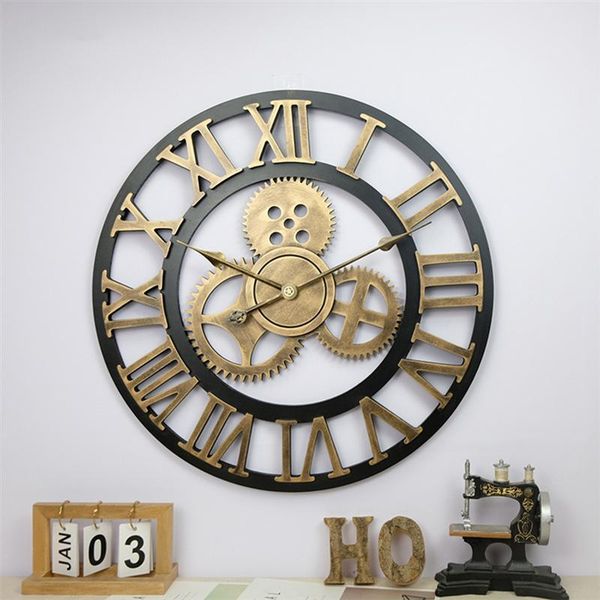 wall clocks 60cm oversized wooden clock retro gear art decor creative antique silent home
wall clocks 60cm oversized wooden clock retro gear art decor creative antique silent home