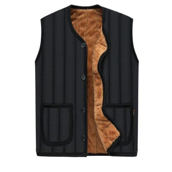 men's vests 2021 black navy fleece vest winter sleeveless outerwear warm plus size 4xl plain color single button waistcoats, Black;white
men's vests 2021 black navy fleece vest winter sleeveless outerwear warm plus size 4xl plain color single button waistcoats, Black;white