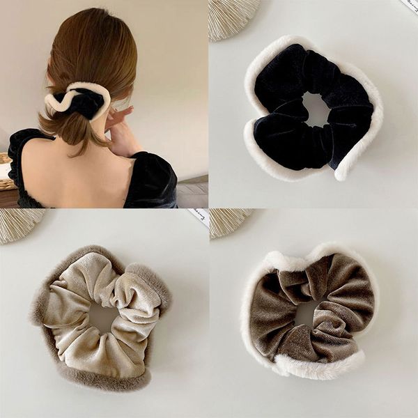 large furry velvet scrunchie elastic hair bands soft plush fashion headband ponytail holder hair ties hair accessories, Pink
large furry velvet scrunchie elastic hair bands soft plush fashion headband ponytail holder hair ties hair accessories, Pink