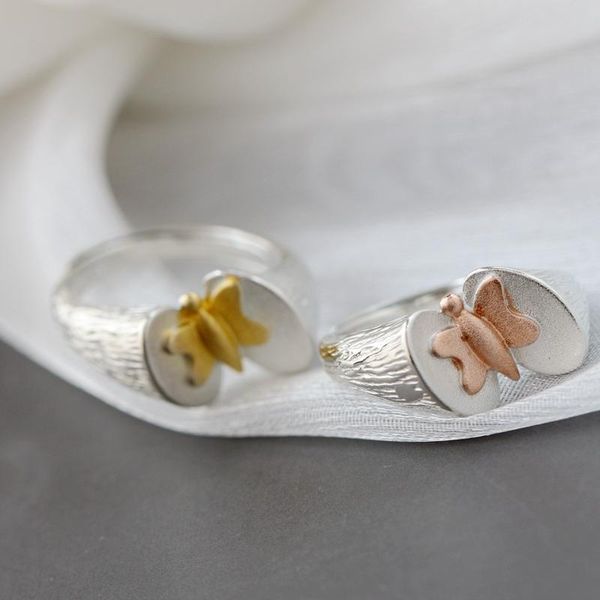 cluster rings authentic 925 sterling silver fashion butterfly tide flow open adjustable ring female jewelry gifts, Golden;silver
cluster rings authentic 925 sterling silver fashion butterfly tide flow open adjustable ring female jewelry gifts, Golden;silver