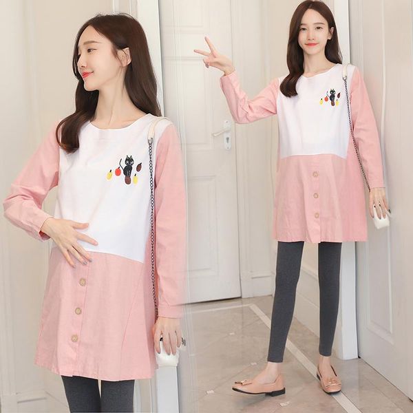 5119# maternity clothes spring autumn patchwork o neck long sleeves easy matching loose stylish pregnant women dresses, White
5119# maternity clothes spring autumn patchwork o neck long sleeves easy matching loose stylish pregnant women dresses, White