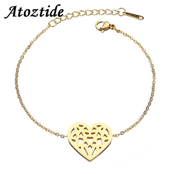 charm bracelets atoztide women minimalist hollow necklace adjsutable gold stainless steel chain, Golden;silver
charm bracelets atoztide women minimalist hollow necklace adjsutable gold stainless steel chain, Golden;silver