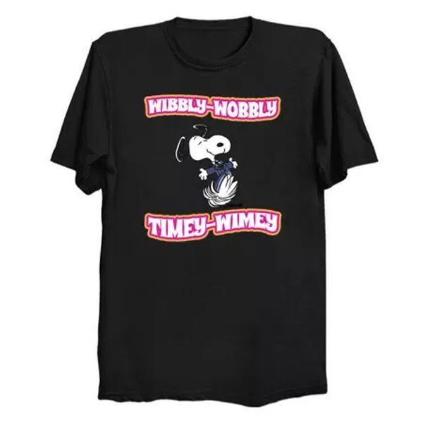 wibbly wobbly puppy doctor who tardis time travel funny black t-shirt, White;black
wibbly wobbly puppy doctor who tardis time travel funny black t-shirt, White;black