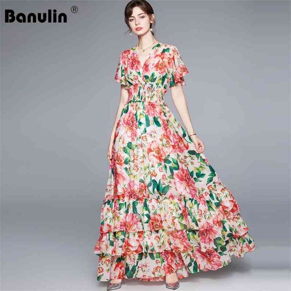 banulin summer boho maxi dress women runway v-neck elastic waist ruffles floral print chiffon long party n78868 210603, Black;gray
banulin summer boho maxi dress women runway v-neck elastic waist ruffles floral print chiffon long party n78868 210603, Black;gray