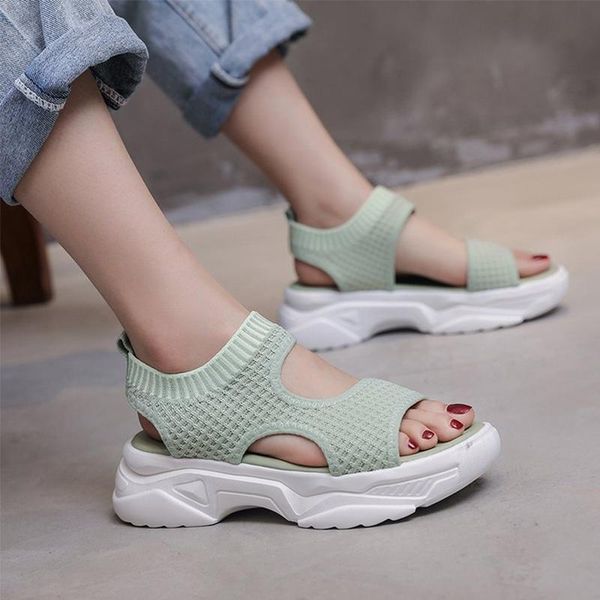 women sandals hollow out woman elastic band mesh breathable shoes ladies wedge platform women's open toe summer 2021, Black
women sandals hollow out woman elastic band mesh breathable shoes ladies wedge platform women's open toe summer 2021, Black