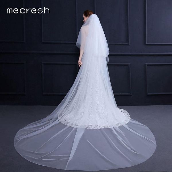 bridal veils mecresh simple double layer floor length long cathedral wedding veil with comb pure beige white blusher 3m vts023, Black
bridal veils mecresh simple double layer floor length long cathedral wedding veil with comb pure beige white blusher 3m vts023, Black