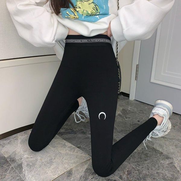 women's leggings spring 2021 autumn korean style women pants harajuku fashion personality moon letter print elasticity high waist, Black
women's leggings spring 2021 autumn korean style women pants harajuku fashion personality moon letter print elasticity high waist, Black
