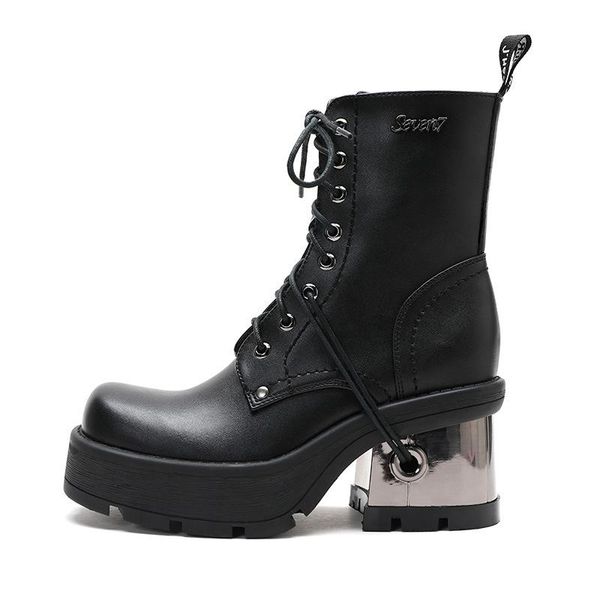 boots womens round toe platform gothic punk ankle shoes metal decor creepers high heel japanese harajuku leather, Black
boots womens round toe platform gothic punk ankle shoes metal decor creepers high heel japanese harajuku leather, Black