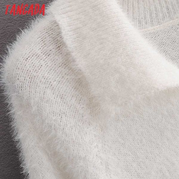 women's sweaters tangada women fashion white fitted cropped knitted sweater turn down collar long sleeve female pullovers chic sy2511, White;black
women's sweaters tangada women fashion white fitted cropped knitted sweater turn down collar long sleeve female pullovers chic sy2511, White;black