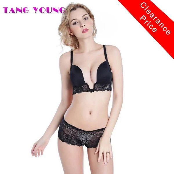 bras sets women brief deep u low cut plunge bra set push up and lace panty tempation lingerie underwear, Red;black
bras sets women brief deep u low cut plunge bra set push up and lace panty tempation lingerie underwear, Red;black