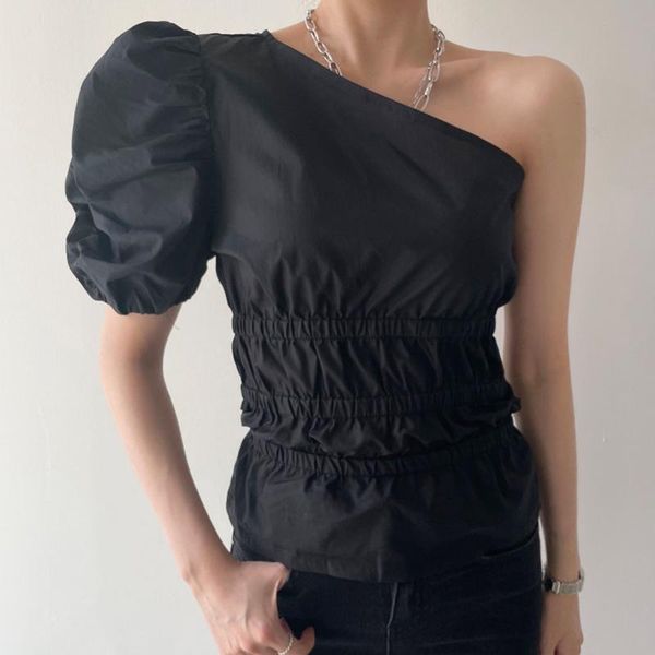 women's blouses & shirts summer style fashion temperament blouse women slanting shoulder strapless elastic waist blusa thin puff sleeve, White
women's blouses & shirts summer style fashion temperament blouse women slanting shoulder strapless elastic waist blusa thin puff sleeve, White