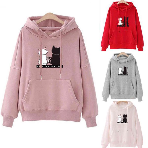 hoodies cat sweatshirt prints kawaii women's clothes hoodie poleron mujer 2021 beautiful pullover harajuku fashion xxl hood long sleeve, Black
hoodies cat sweatshirt prints kawaii women's clothes hoodie poleron mujer 2021 beautiful pullover harajuku fashion xxl hood long sleeve, Black