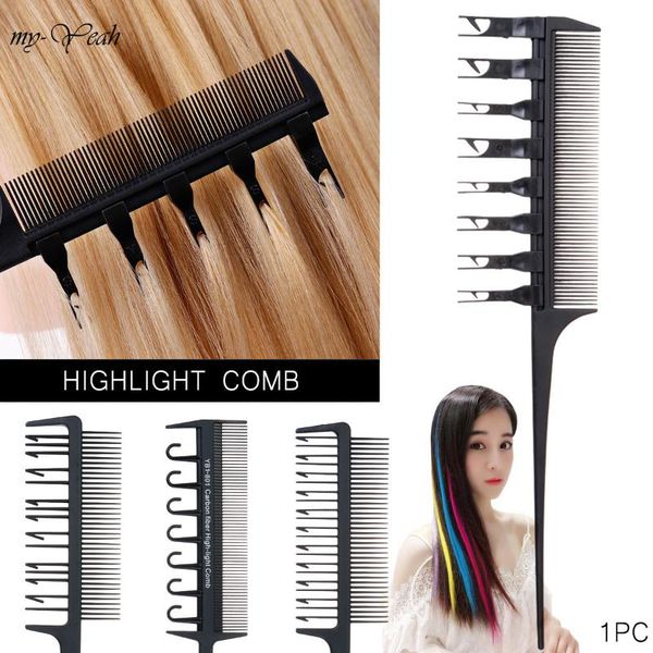 style professional hair dyeing highlight brush double-sided hook rat tail comb barber hairdressing styling tool brushes, Silver
style professional hair dyeing highlight brush double-sided hook rat tail comb barber hairdressing styling tool brushes, Silver