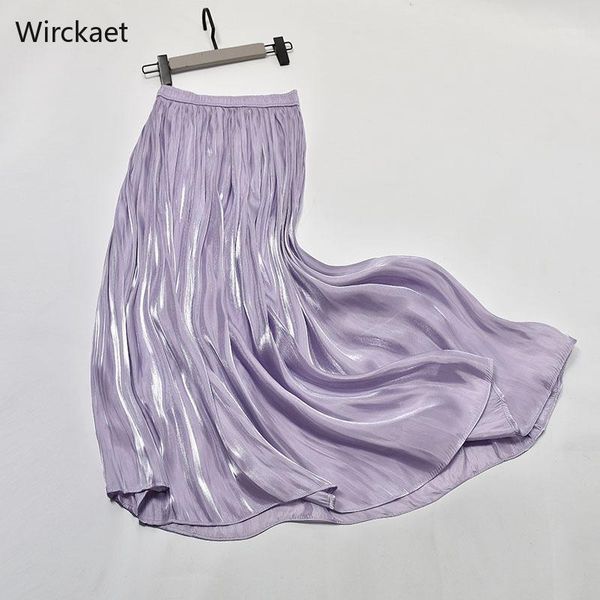 skirts high waist women's pleated skirt midi long summer women silk satin female 2021 maix black chiffon jupe
skirts high waist women's pleated skirt midi long summer women silk satin female 2021 maix black chiffon jupe