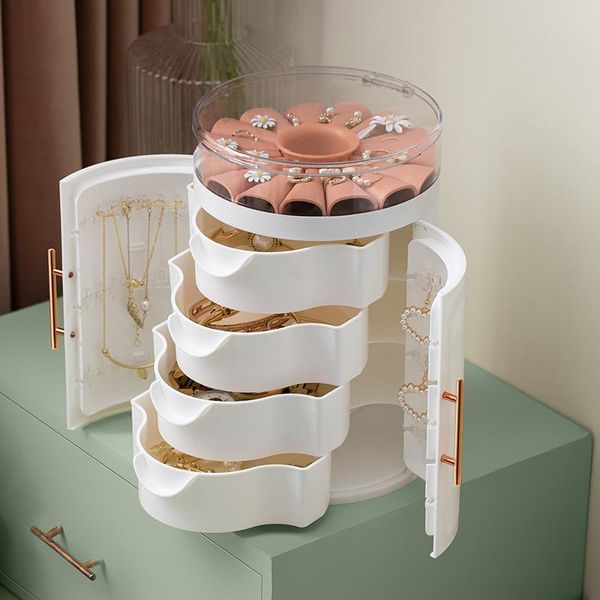 5-layer capacity jewelry box travel organizer multifunction transparent necklace earring ring storage women gifts boxes & bins
5-layer capacity jewelry box travel organizer multifunction transparent necklace earring ring storage women gifts boxes & bins