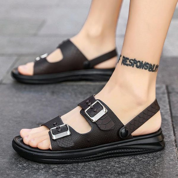 sandals 40-45 summer slippers for men, leather buckle beach of 2021, leisure fashion outdoor massage, Black
sandals 40-45 summer slippers for men, leather buckle beach of 2021, leisure fashion outdoor massage, Black