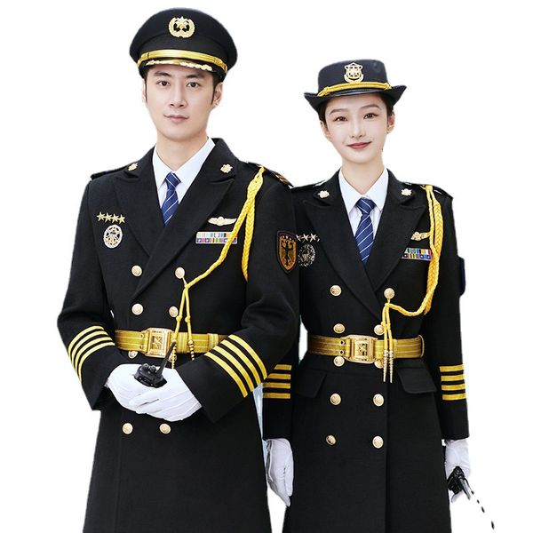 men's wool blends security guard uniform winter coat men luxury l workwear business suit captain work clothes pilot army uniforms profe, Black
men's wool blends security guard uniform winter coat men luxury l workwear business suit captain work clothes pilot army uniforms profe, Black