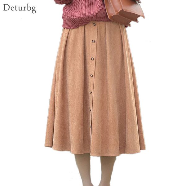 casual dresses women vintage buttoned suede midi skirt ladies harajuku solid color elastic high waist pleated skirts saia longa wi, Black;gray
casual dresses women vintage buttoned suede midi skirt ladies harajuku solid color elastic high waist pleated skirts saia longa wi, Black;gray