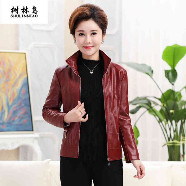 middle aged elderly women's spring and autumn et leisure fort bird leather coat, Black;brown
middle aged elderly women's spring and autumn et leisure fort bird leather coat, Black;brown