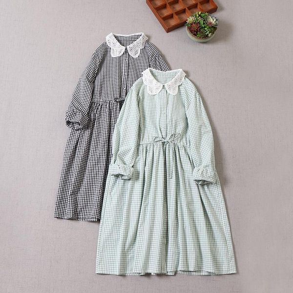 casual dresses sweet mori women's plaid dress women long sleeve drawstring waist single breasted autumn, Black;gray
casual dresses sweet mori women's plaid dress women long sleeve drawstring waist single breasted autumn, Black;gray