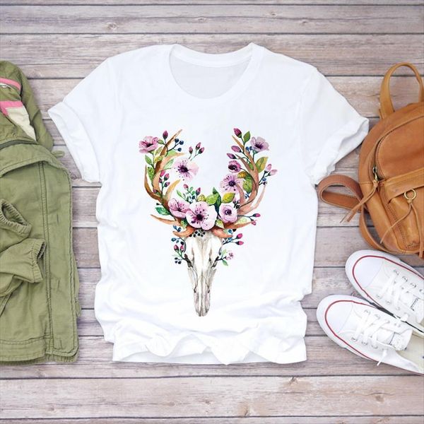flower 90s vintage floral skull womens heifer cow cute ladies lady women print graphic female tee shirt, White
flower 90s vintage floral skull womens heifer cow cute ladies lady women print graphic female tee shirt, White