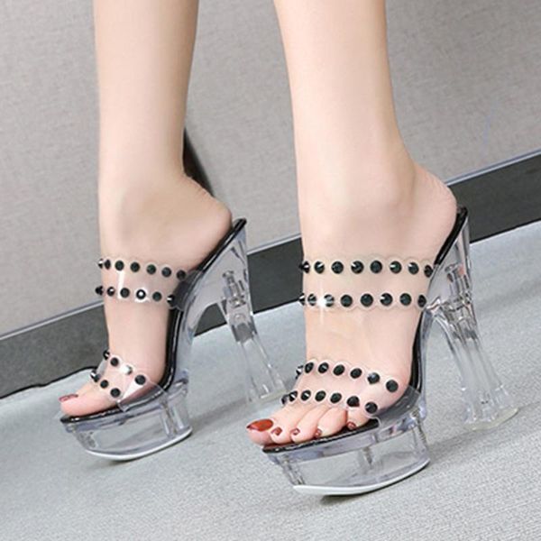 plus size 35-43 square high heel slippers fashionable luxury rhinestone sandals causal flip flops pole dancing model woman, Black
plus size 35-43 square high heel slippers fashionable luxury rhinestone sandals causal flip flops pole dancing model woman, Black