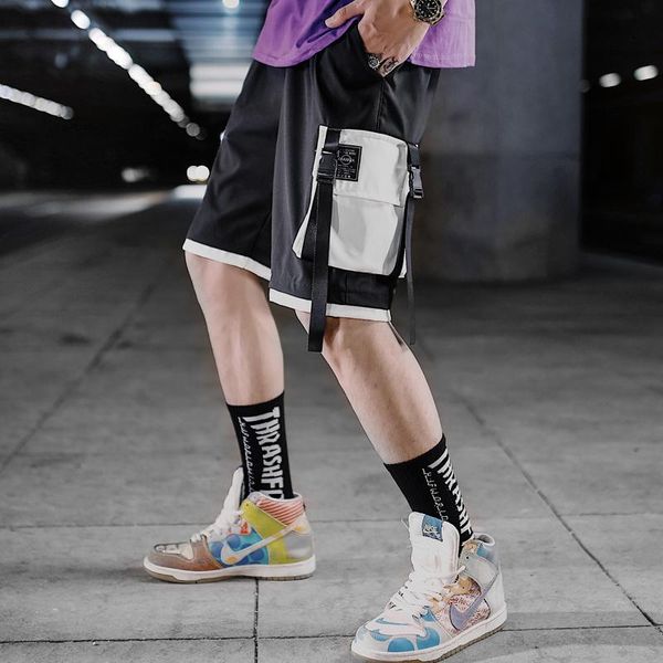 hip hop male joggers short men trousers loose side ribbon pockets cargo shorts mens casual baggy streetwear thin dance men's, White;black
hip hop male joggers short men trousers loose side ribbon pockets cargo shorts mens casual baggy streetwear thin dance men's, White;black